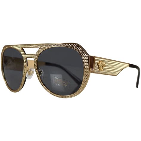 men versace glasses gold|gold frame sunglasses men Versace.